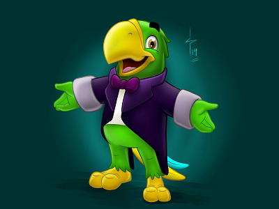 Parrot color animation branding cartoon character character design color design digital art disney illustration kayrex logo marketing mascot nickelodeon rex vector warner