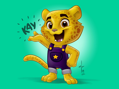 Kay the jaguar animation branding cartoon character character design color design disney illustration kayrex logo marketing mascot nickelodeon rex vector warner yuroto