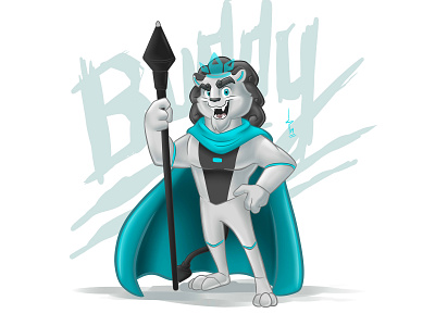 Buddy the king animation branding cartoon character character design color design digital art disney huion illustration kayrex logo marketing mascot nickelodeon rex vector warner yuroto