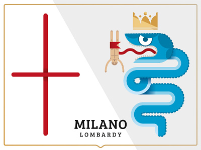 Milan ensign design graphic milano visconti