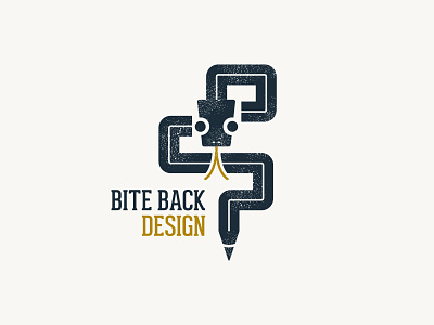 Bite Back Design logo identity logo snake