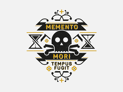 Memento Mori bones design illustration skull