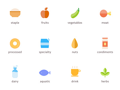 icon - food clean flat food icon iconset set simple stock