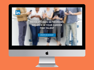 Redesign of the LinkedIn landing page