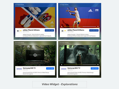 Video-Ads Widget Exploration ads app banners design digital ecommerce exploration mobile native video visual widget