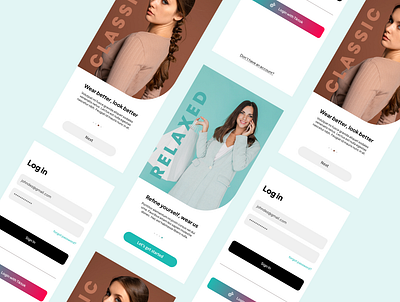 Fashion App Mobile Design adobe adobe illustrator adobe xd branding design fashion figma graphic design introduction log in mobile mobile design ui ui ux user interface ux web design