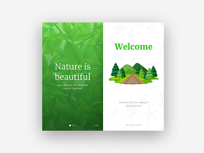 Nature App adobexd app design illustration ui
