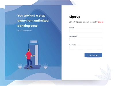 Registration page app coreldrawx7 illustration ui