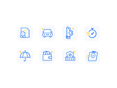 some icons about car