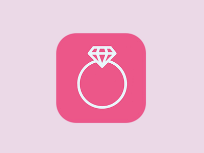 Daily UI #005 - App icon app daily ui girly graphic design icon mobile pink ring tiffany ui user interface web