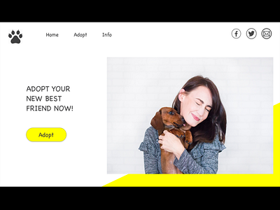 Daily UI 003 - Landing page daily ui daily ui 003 design graphic design illustration pet adoption ui user interface ux web