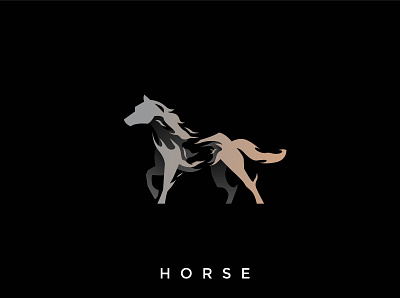 horse logo design animal branding character design gradient graphic graphic design head horse horse logo icon illustration illustrator logo minimal nature silhouette sport stallion vector