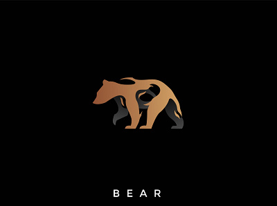 bear logo abstract animal animals bear black branding character design gradient graphic graphic design icon illustration illustrator logo logo design minimal vector