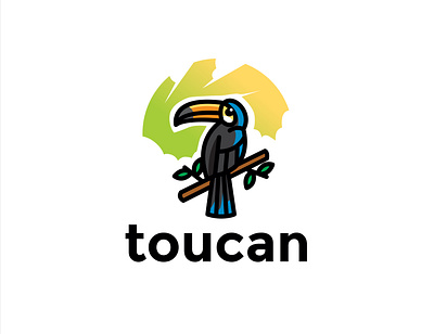 toucan logo animal animals bird branding character design gradient graphic graphic design home icon illustration illustrator logo toucan vector