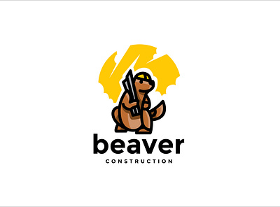 beaver construction logo animal animals beaver branding character design gradient graphic graphic design graphicdesign icon illustration illustrator logo minimal vector