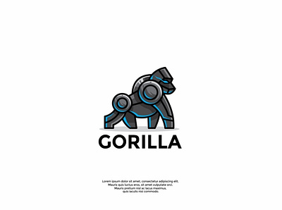 robotic gorilla logo design animal animals branding character cyborg design gorilla graphic graphic design icon illustration illustrator logo logo design logotype mecha minimal robot robotics vector