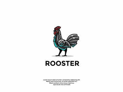 unique rooster logo design animal animals brand brand identity branding character chicken clean design graphic graphic design icon illustration illustrator logo logo design logotype minimal rooster vector