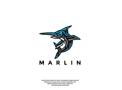 marlin fish logo design animal animals branding character design fish fish logo fishes fishing graphic icon illustration illustrator logo logo design logotype marlin marlins minimal vector