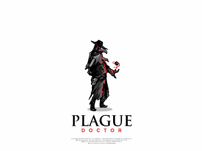 handrawn plague doctor logo design branding character design graphic graphic design hand drawn icon illustration illustrator logo logo design logodesign logos logotype plague plague doctor vector