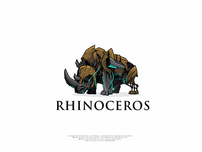 handrawn rhinoceros logo