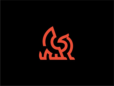 minimalist dragon logo