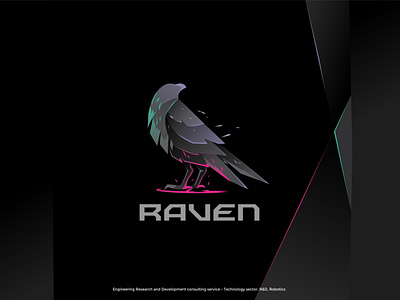 raven logo design animal animals bird black brand branding character crow design fly graphic design icon identity illustration illustrator logo raven ui vector wing