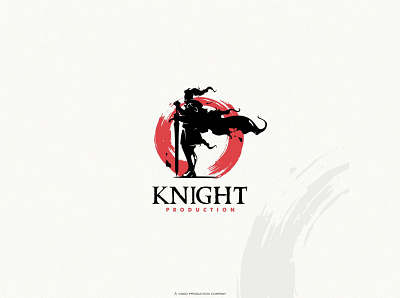 knight production logo design branding character design graphic design horse icon illustration illustrator knight knights logo production riding ui ux vector war warrior