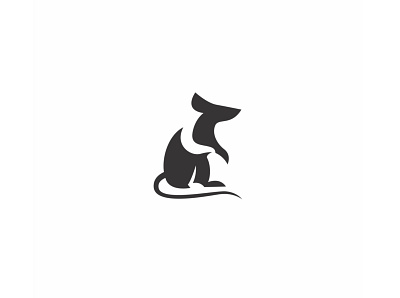 negative space mouse logo black branding character design icon illustration illustrator isolated logo mouse negative space rat simple ui ux vector