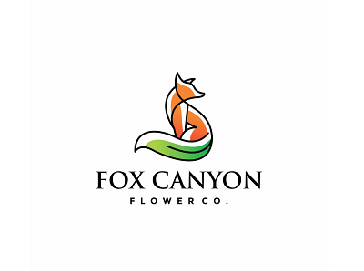 fox leaf logo animal animals branding character design fox green icon illustration illustrator leaf logo orange ui ux vector