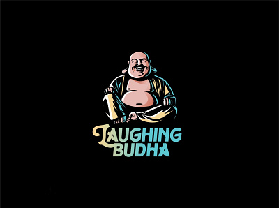 laughing budha logo 3d animation branding buddha budha budhism character design graphic design happy icon illustration illustrator laugh logo motion graphics smile ui ux vector