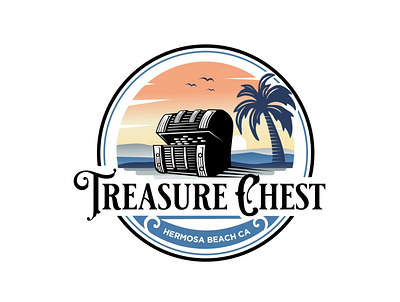 treasure chest logo 3d animation badge branding character chest design emblem graphic design icon illustration illustrator logo motion graphics retro treasure ui ux vector vintage