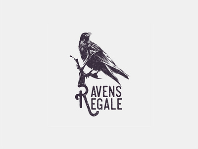 rustic raven logo 3d animation branding character crow crows design graphic design icon illustration illustrator logo motion graphics raven ravens rustic ui ux vector vintage