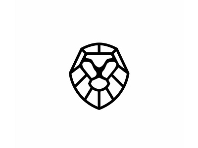 minimalist lion head logo