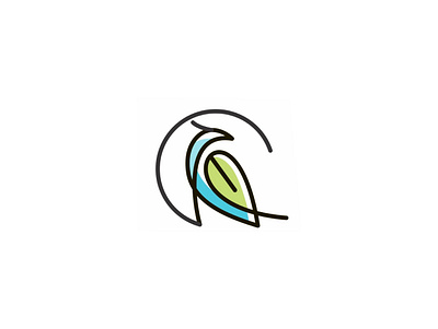monoline bird logo 3d animation bird branding character design graphic design icon illustration illustrator leaf logo minimal monoline motion graphics nature simple ui ux vector