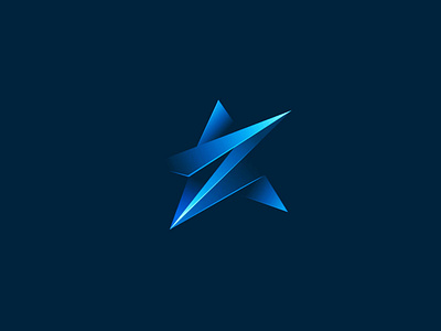 gradient blue star logo