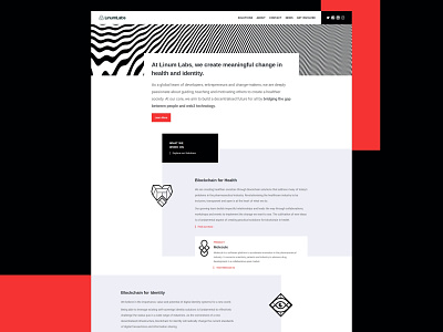 Linum Labs - Blockchain Architects art black white red offset op op art optical psychedelic ui web