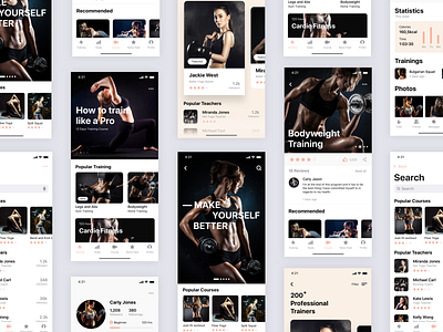 Fitness app ui ux 设计