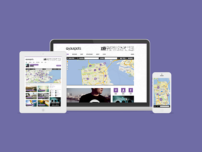 YouSpots flat map webdesign