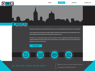 Qwx Website Design - A accounting service company app branding design logo typogaphy ui design ux visual design web web design