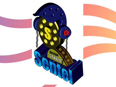 Sentel Design Studio - 3D Logo Design 3d design 3d logo graphic design icon visual design