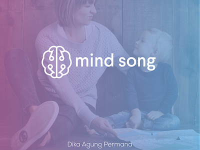 Mind Song branding design flat icon logo vector
