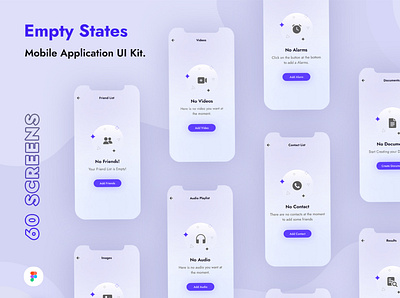 Empty States empty state android empty state ios empty states ui ui kit uiux design