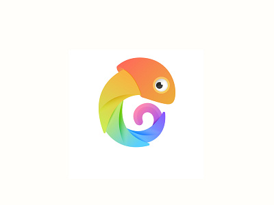 Chameleon Logo app app icon app icons branding chameleon coloful colourful colourful logo cute animal design gradient logo logo deisgn logo design vector