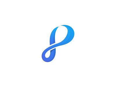 P blue branding coloful design gradient illustrator logo logo alphabet logo design p logo vector