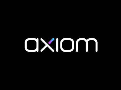 Axiom Logo brand brand logo branding colourful custom font design gradient lettering logo logo design logodesign logos logotype vector word wordmark
