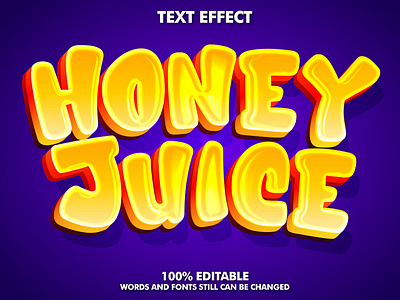 Honey Juice sticker text effects