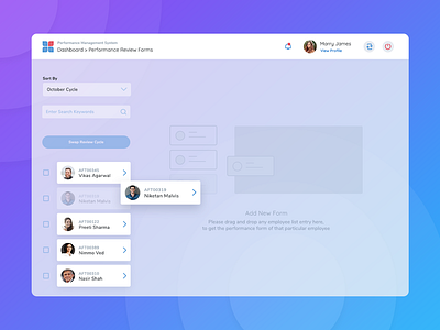 Performance Management System (Employee List UI) by Kamran Shaikh on ...