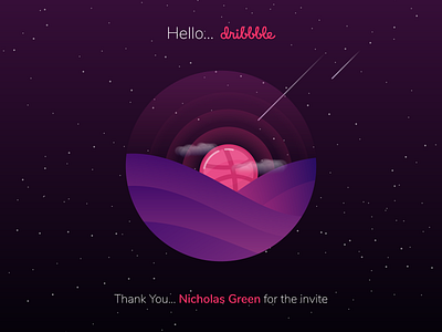 Hello Dribbble art work design graphic design illustration