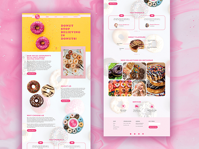 Donut Shop homepage UI Design