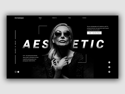 Picturisque - Web UI Design adobe photoshop adobexd aesthetic design homepage photography ui uidesign